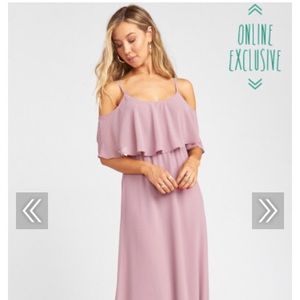 SHOW ME YOUR MUMU CAITLIN RUFFLE MAXI DRESS